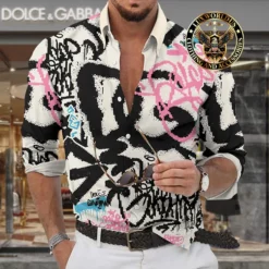D&G LONG SLEEVE BUTTON SHIRT