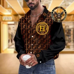 FENDI LONG SLEEVE BUTTON SHIRT