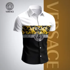 VERSACE SHORT SLEEVE BUTTON SHIRT